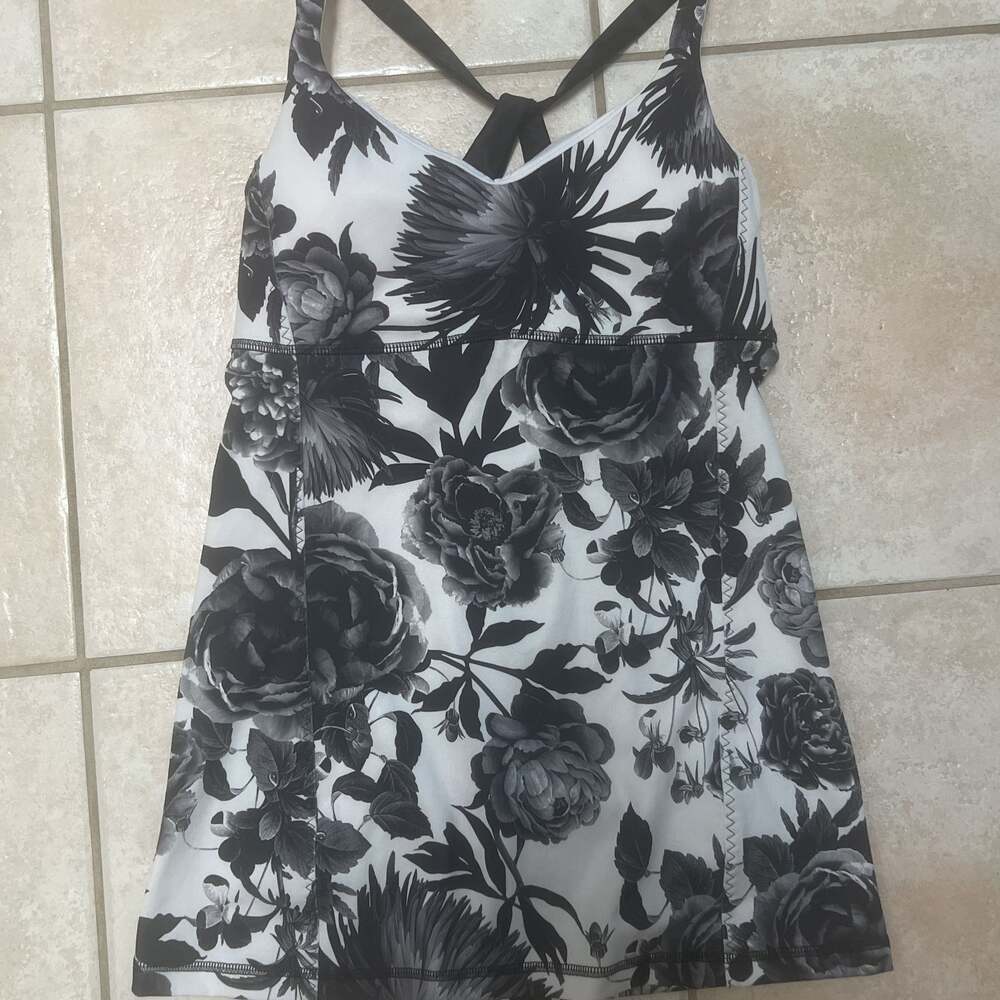 Lululemon Push Your Limits Brisk Bloom Black White...